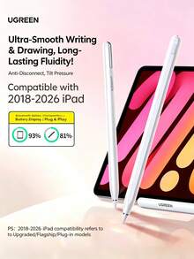 UGREEN Universal Capacitive Stylus Pen For IPad, Replacement Compatible With Apple Pencil, High Precision For Drawing, Compatible With IPad Pro, IPad Air, IPad Mini, LP452 - View 1