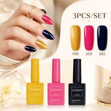 3pcs 15ml Gel Nail Polish Set, Matching Color Bottles, Glossy 3 Color Gel For Women, DIY Nail Art & Home Manicure, Spring Summer Fall Winter Nails, All-Season Nail Color Collection For Daily Use, At-Home Manicure And Nail Styling - Multicolor - View 22
