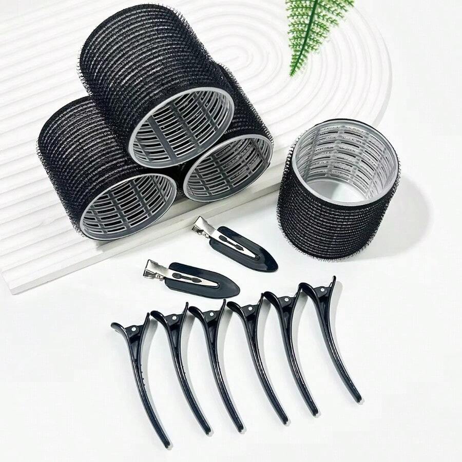 12pcs/Set Pengeriting Rambut Tanpa Panas Ukuran Besar dengan Klip, Alat Pengeriting Rambut Perekat Sendiri, Cocok untuk Rambut Panjang/Sedang/Pendek dan Poni, Pengeritingan Tanpa Panas, Alat Penata Rambut - MultiWarna - View 1