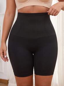 Plus Size 3 Packs Seamless High-Waist Shaper Shorts, Firm Tummy Control Body Shaper, Butt Lifting Compression Panties - Multicolor - View 5
