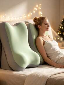 Adjustable Detachable Ergonomic Memory Foam Backrest Pillow, Bed Wedge Pillow With Leg Elevation Wedge Support, Inclined Back Support For Reading, Suitable For Bed, Sofa, Travel, Home Bedroom, Playing Mobile Games, Watching TV Series - A - View 2