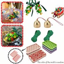 Christmas Grape-Shaped Handmade Soap Mold Set And Consumables Refill Pack, Includes Plastic Round Ball Mold, Gold Bells And Green Rope, Soap Making Tool Kit, Reusable Soap Mold, Soap Making Materials, Soap Mold, Soap Making Accessories, Small Soap Mold, Suitable For Making Soap, Candles And Resin Crafts - Mold + Rope + Bell - View 6
