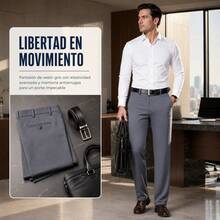 Men Suit Pants - Light Grey - View 5