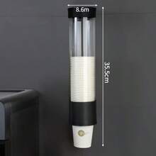 1 buah Dispenser Gelas Sekali Pakai Otomatis, Tidak Perlu Pengeboran, Dipasang di Dinding, Meja, Rak Gelas Kertas Anti Debu, Dispenser Air, Dispenser Air Rumah Tangga, Rak Penyimpanan Gelas Air Anti Debu Kapasitas Besar - A - View 12