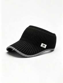 1pc New Autumn/Winter Open Top Knit Cap With Ponytail Hole, Duck Bill Hat, Unisex, Fashionable Versatile For Daily Wear And Outings - Multicolor - View 7