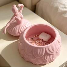1pc Large 3D Printed Ballet Dancer Jewelry Storage Box With Lid, Multi-Functional Decorative Trinket Container, Creative Desktop Ornament, Perfect Holiday Gift For Women - Multicolor - View 9
