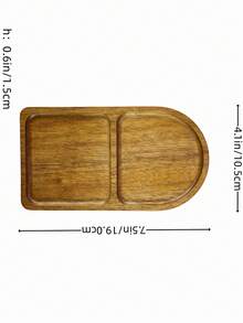 1/2/3 Compartment Divided Tray, Cheese & Milk Plate, Snack Tray, Wooden Breakfast Tray, Suitable For Nuts, Fruit, Cookies, Coffee, Decorative Party Serving Tray, Suitable For Afternoon Tea, Office Desk, Home Gathering - View 7