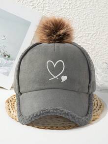 1pc Women's Thick Baseball Cap Embroidered Heart Ball Fashion Vacation Cool Autumn/Winter Casual - Multicolor - View 8