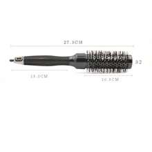Round Brush Black Heat Conduction Hairbrush Comb For Home Salon Hair Design For Man Woman Blow Drying Curling - Black - View 12