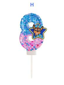 Paw Patrol 1pc Cartoon Animal Puppy Double Color Digital Candle, Commemorative Decoration For Friends' Gathering And Birthday, Scene Decoration Setup, Home Decoration, Room Decoration, Wedding, Kitchen, Squishies - View 10