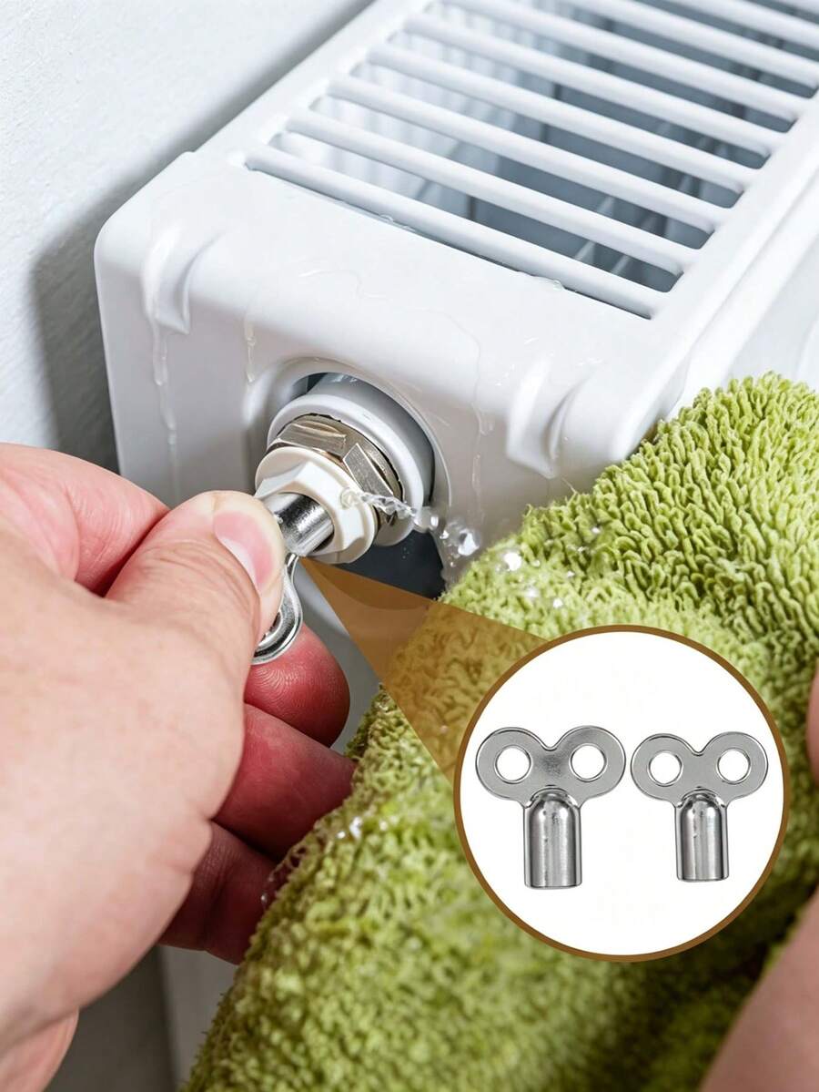 Radiator Bleed Valve Key | Durable Alloy Construction | Universal Radiator Vent Valve Fit | European Standard Connection Thread | High-Quality Zinc Alloy Bleed Valve Key - Exhaust Valve - View 1