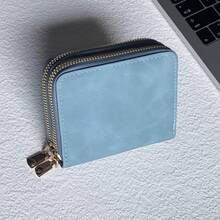 Women's Lightweight Fashion Card Holder Wallet, Suitable For Daily Use, Dual Zipper Mini Wallet, Card Holder Wallet - Multicolor - View 9