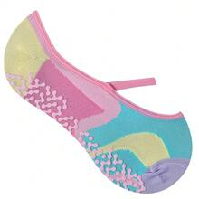 4 Pares  Meia Feminina Pilates Ioga Hidro  respirável  secagem rápida    Macio    Tecido    Outono / Inverno  Primavera / Verão - Multicolorido - Visão 8