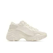 PUMA Pulsar Wedge Split Leather Synthetic Leather Bow Sport Comfort Shock Absorption Wear-Resistant Low-Top Casual Shoes Women's Rice Pink - Off White - View 2
