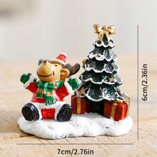 1pc Christmas Resin Snowman Old Man Decoration, Home Desktop Ornament, Creative Christmas Atmosphere Decor - Multicolor - View 8