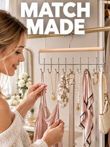 Multifunctional Multi-Hook Hat Rack With 8 Hooks Rotating Metal Coat Racks Suitable For Women Space-Saving Bra Hangers For Bras And Other Clothing Room Bathroom Dorm Apartment Home Decor Closet Jewelry Organizer Travel Essentials Accessories - Multicolor - View 4