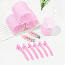 12pcs/Set Pengeriting Rambut Tanpa Panas Ukuran Besar dengan Klip, Alat Pengeriting Rambut Perekat Sendiri, Cocok untuk Rambut Panjang/Sedang/Pendek dan Poni, Pengeritingan Tanpa Panas, Alat Penata Rambut - MultiWarna - View 9