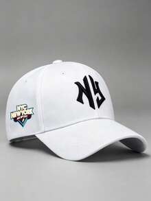 1 Pc. Unisex Fashionable New York Embroidered Baseball Cap, Adjustable Design, Perfect For Outdoor Activities, Travel, And Running - Baby Blue - View 5