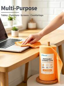 Roll-Up Tear-Off Microfiber Cleaning Cloth, 20x20cm Thick Soft Super Absorbent Reusable Washable Towel, Quick Tear-Off Cloth, Suitable For Kitchen, Car, Home, Glass, Countertop, Cozy Autumn Stress Relief Self-Care Cleaning Essential - Disposable Towel - View 4