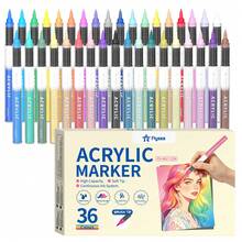 Flysea New Colorful Series 14pcs/Box, Vibrant Macaron Dopamine Gray Blue Green Brown And Other Professional Acrylic Marker Pens, New Free Ink System, Multiple Color Combinations Available, Newly Launched, Better Quality, Smoother Writing Experience, Designed For Professional Artists - Sets - View 3