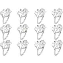 1pc/5pcs/10pcs/12pcs Reusable Gold-Plated Alloy Napkin Rings: Smooth Edges, Easy To Clean, Suitable For Weddings, Parties, Celebrations And Holiday Dinners - Multicolor - View 18