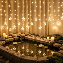 1pc LED USB Star Window Decorative Lights, Adjustable Hanging String Lights, Home Decor Lights, Suitable For Christmas Theme Events, New Year Countdown, Birthday Party, Indoor Theme Party, Indoor Decoration, Christmas, Wedding - Star - View 5