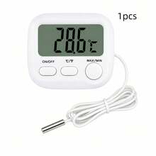 High Precision Electronic Thermometer, Ultra-Sensitive Temperature Sensor, Fahrenheit/Celsius Switchable, Measures -40℃~70℃, Suitable For Fish Tank, Indoor, Refrigerator, Greenhouse, AAA Battery Powered, Battery Not Included - View 9