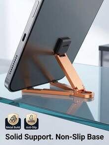 1 buah Dudukan Ponsel, Gantungan Kunci Lipat Portabel untuk Meja, Dudukan Ponsel Logam Aluminium yang Dapat Diatur, Kompatibel dengan iPhone, Android, Perlengkapan Perjalanan Ringkas untuk Kantor dan Rumah - Beraneka warna - View 10