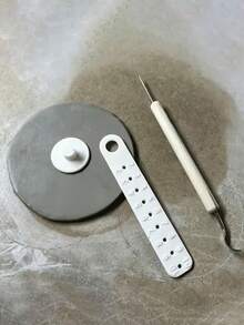 1/2 Set Pottery Tool Kit, Includes Transparent Radius Ruler And Perforated Divider Board, Flexible Replaceable Clay Cutting Tools, Suitable For Pottery Wheel And Clay Sculpture, Plastic Craft Gift, Ideal For Hobbyists, Beginners And Artists - Multicolor - View 1