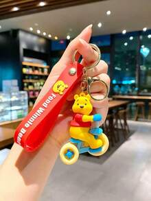 1pc Disney Winnie The Pooh Keychain Pendant Car Key Ring Bag Charm - Multicolor - View 12