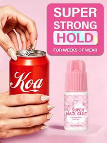Keo dán móng COLOURSMILE siêu chắc 1/2/3 chai/bộ, khô nhanh, chống nước, bền lâu, phù hợp cho móng giả, đồ dùng thiết yếu - Trong suốt - Xem 10