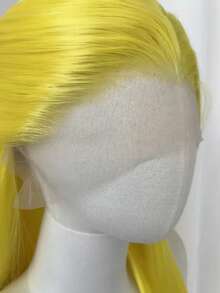 websterwigs Halloween Cosplay Lemon Yellow 13x4 HD Lace Front Wig Hand Tied Transparent Lace Medium Cap For Women Fashion 150% Density - Multicolor - View 5