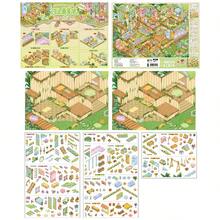 New Large Upgraded 3D Scene Stickers, Miniature House Landscape Stickers, Adult Planner Stickers, DIY Craft Stickers, Suitable For Halloween, Easter, Christmas - Multicolor - View 10