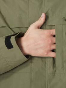 Timberland Jaket Softshell Fleece Hangat 3-in-1 untuk Pria, Cocok untuk Aktivitas Luar Ruangan, Mendaki, dan Panjat Tebing / Lapisan Dalam Fleece - Hijau Tentara - View 6