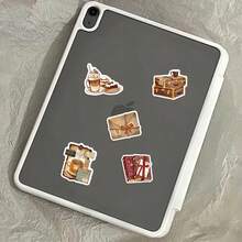 50pcs Vintage Coffee & Artistic Element Pattern Stickers, Suitable For Decorating Laptop Stickers, Laptop Decals, Electronic Product Shell Decals, Phone Case Graffiti Stickers, Can Be Used For Party Gifts, Holiday Gifts, Easy To Share With Friends - 50pcs - View 8