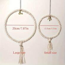 Bird Hanging Ring, Parrot Swing Toy, Hanging Ring With Bell, Durable And Sturdy, Bird Cage Accessory, - A - View 3