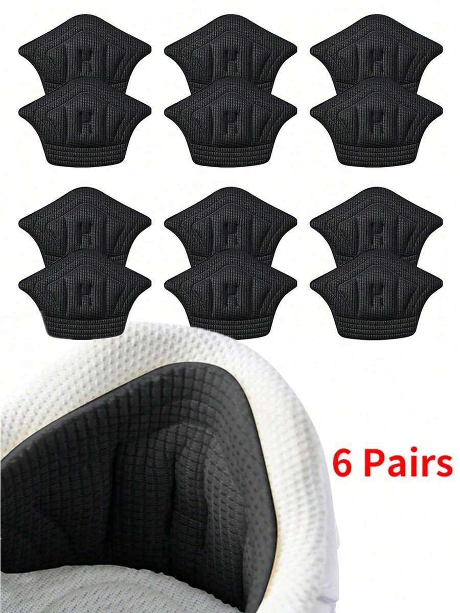 6 Pairs/Set, Heel Pads To Prevent Blisters And Adjust Shoe Size, Trimmable Heel Cushions Suitable For Casual Shoes And Sports Shoes