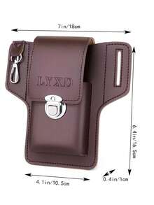 Belt Phone Holster Metal Push Lock Keyring Utility Waist Pouch Tool Belt Bag For Men - Black - View 3