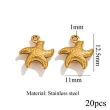 20-Piece Set Of 304 Stainless Steel 18K Gold-Plated Fashionable Star, Moon, And Geometric Pendants For DIY Necklace, Bracelet, And Jewelry Making - 1 Pendant - View 21