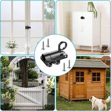 4pcs Spring Loaded Automatic Door Latch Spring Lock Latch Self-Closing Push Lock With Screws, Suitable For Wooden Doors, Cabinet Doors, Balcony Doors, Garden Doors, Windows - CC - View 6