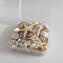 1 Box Approx. 100pcs Ocean Shells & Seashells - For DIY Jewelry Making, Fish Tank Bathroom Home Decor, Party Candle Wedding Decoration, Handmade Crafts, Magazine Scrapbook Dreamy Material - Shell - View 4