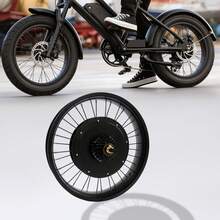 20" Aluminum Alloy Bike Conversion Kit, Brushless Gearless Motor With Overheat & Overcurrent Protection For Folding Bike Modification - Black - View 1