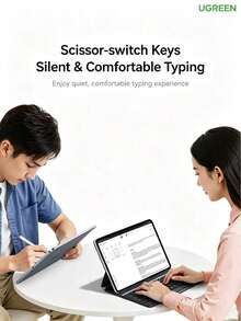 UGREEN Magnetic Keyboard For Tablet With Protective Case, Smart Magnetic Keyboard, Compatible With 11-Inch IPad Air/Pro, 11-Inch, Model 85522, 11-Inch Bluetooth Keyboard, 78 Keys, No Touchpad. - View 10