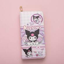 Mesuca Cute PU Leather Long Zipper Wallet, Kawaii Cartoon Character Print Multicolor Rectangular Purse Coin Card Holder Girls Birthday Gift - Multicolor - View 11