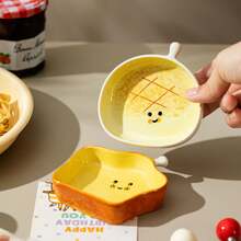 4件組可愛麵包造型陶瓷醬碟，迷你醬盤，適用於乾果、早餐、零食、開胃菜及居家廚房使用 - 彩色 - 查看 10