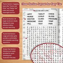Large Print Word Search Puzzle Notebooks For Adults & Seniors, 300 Words, Jumbo & Extra Large Print, Everyday Vocabulary, Hidden Word Games, Answer Pages, Focus, Relaxation, Brain Training, Screen-Free Activity For Home & Travel - Large Print Word Search - View 9