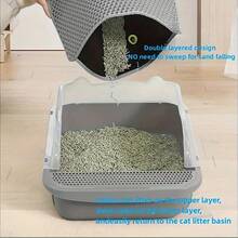 EVA Material Cat Litter Mat - Effectively Prevents Litter Tracking, Filtered Litter Design, Keeps Litter Box Area Clean, Pet Cleaning Supplies - Multicolor - View 4