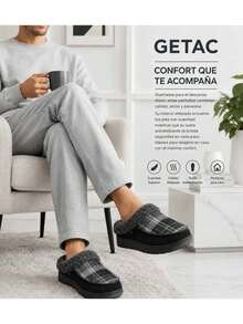 GETAC Men Slippers - Black With Gray - View 4