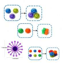 35/70/140/200PCS Of Gear Building Blocks, Colorful Miniature Interlocking Gears Assembled, Educational And Scientific Toy For Children, Enhances Concentration, Perfect Gift For Christmas Or Halloween, Random Color - Multicolor - View 3