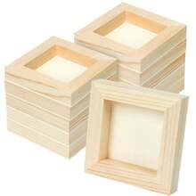 5/3/1pc DIY Wooden Photo Frame Handmade Kit, Creative Clay Painted Decorative Photo Frame, Minimalist Wooden Style, Suitable For Home Decor, Handmade Gifts, Craft Projects And Photo Display, Customizable - A - View 5